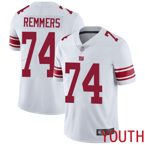 Youth New York Giants #74 Mike Remmers White Vapor Untouchable Limited Player Football NFL Jersey